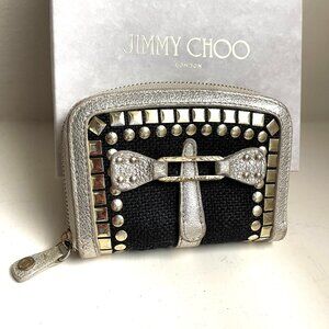 Jimmy Choo Studded Small Zippy Wallet